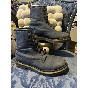 Dr Martens Denim Blue Vegan Casteel Size 7/EU 38